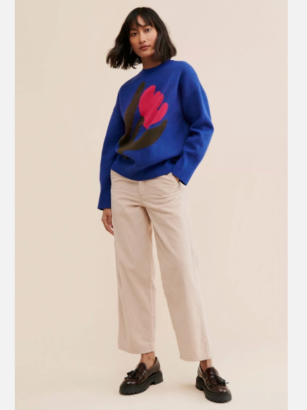 ANTHROPOLOGIE SCOTCH & SODA TULIP INTARSIA PULLOVER